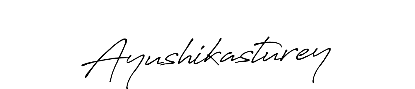 Design your own signature with our free online signature maker. With this signature software, you can create a handwritten (Antro_Vectra_Bolder) signature for name Ayushikasturey. Ayushikasturey signature style 7 images and pictures png