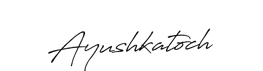 Create a beautiful signature design for name Ayushkatoch. With this signature (Antro_Vectra_Bolder) fonts, you can make a handwritten signature for free. Ayushkatoch signature style 7 images and pictures png