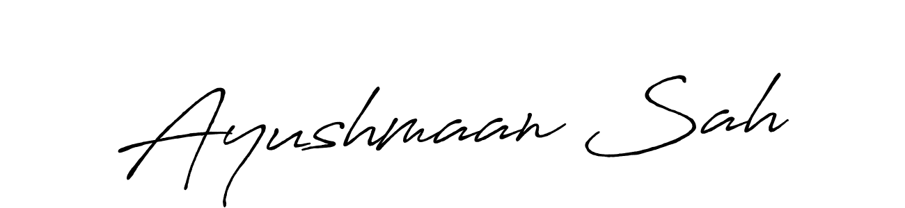 The best way (Antro_Vectra_Bolder) to make a short signature is to pick only two or three words in your name. The name Ayushmaan Sah include a total of six letters. For converting this name. Ayushmaan Sah signature style 7 images and pictures png