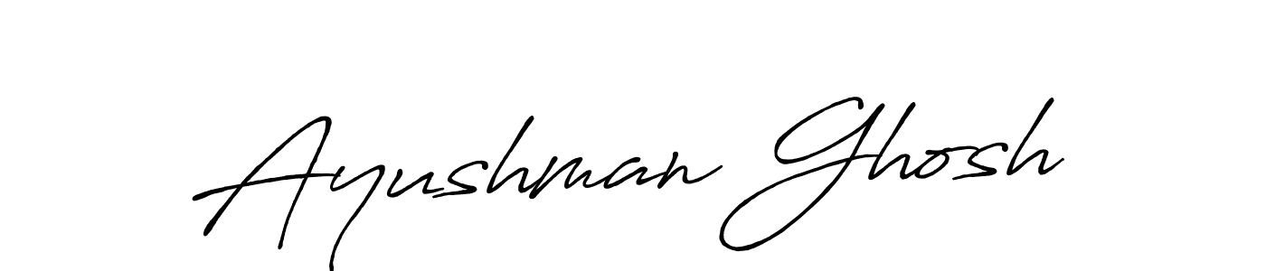 Ayushman Ghosh stylish signature style. Best Handwritten Sign (Antro_Vectra_Bolder) for my name. Handwritten Signature Collection Ideas for my name Ayushman Ghosh. Ayushman Ghosh signature style 7 images and pictures png