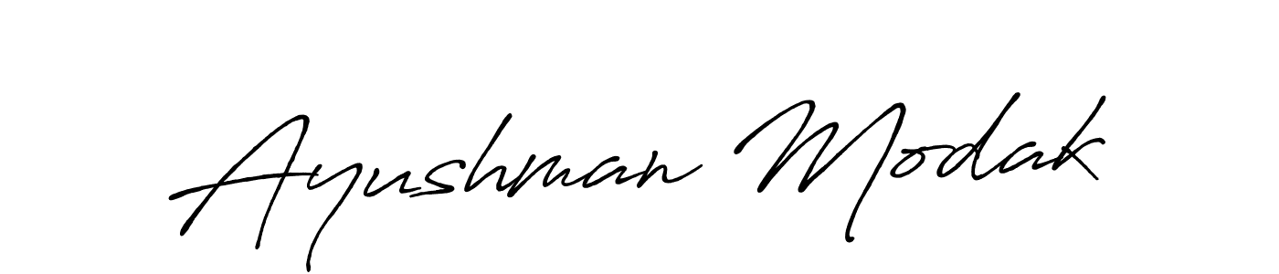 Design your own signature with our free online signature maker. With this signature software, you can create a handwritten (Antro_Vectra_Bolder) signature for name Ayushman Modak. Ayushman Modak signature style 7 images and pictures png