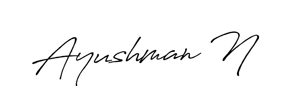 How to Draw Ayushman N signature style? Antro_Vectra_Bolder is a latest design signature styles for name Ayushman N. Ayushman N signature style 7 images and pictures png