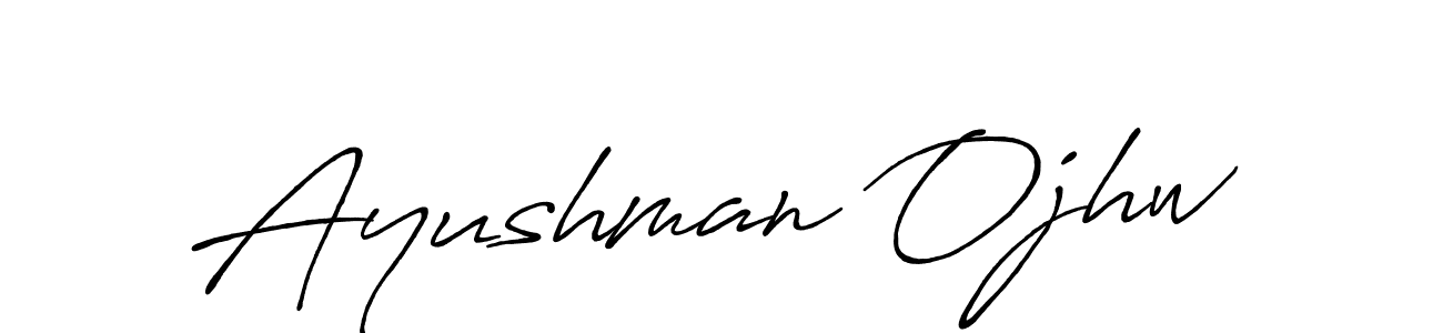How to make Ayushman Ojhw signature? Antro_Vectra_Bolder is a professional autograph style. Create handwritten signature for Ayushman Ojhw name. Ayushman Ojhw signature style 7 images and pictures png