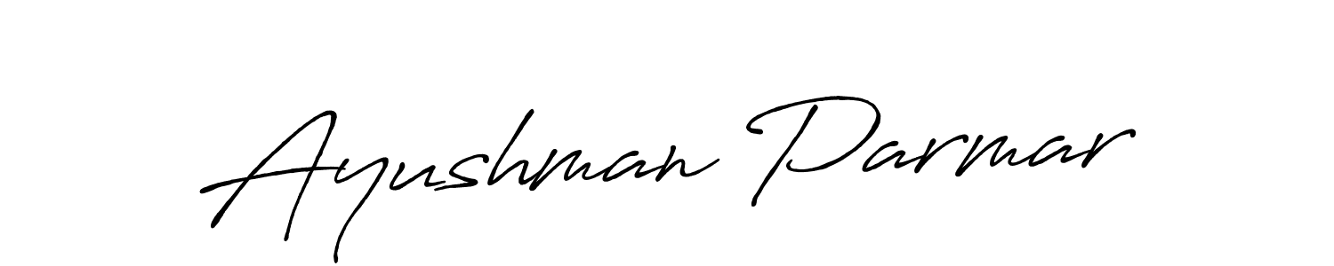 Use a signature maker to create a handwritten signature online. With this signature software, you can design (Antro_Vectra_Bolder) your own signature for name Ayushman Parmar. Ayushman Parmar signature style 7 images and pictures png