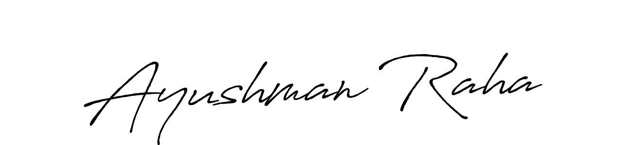 Also we have Ayushman Raha name is the best signature style. Create professional handwritten signature collection using Antro_Vectra_Bolder autograph style. Ayushman Raha signature style 7 images and pictures png