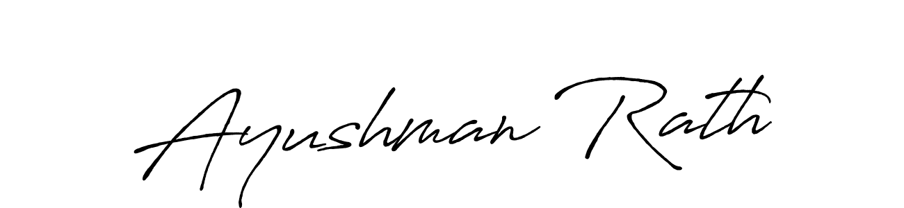 How to make Ayushman Rath name signature. Use Antro_Vectra_Bolder style for creating short signs online. This is the latest handwritten sign. Ayushman Rath signature style 7 images and pictures png