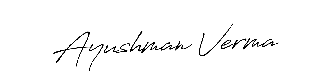 Make a short Ayushman Verma signature style. Manage your documents anywhere anytime using Antro_Vectra_Bolder. Create and add eSignatures, submit forms, share and send files easily. Ayushman Verma signature style 7 images and pictures png