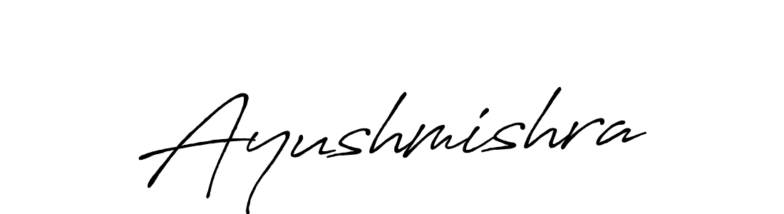 Use a signature maker to create a handwritten signature online. With this signature software, you can design (Antro_Vectra_Bolder) your own signature for name Ayushmishra. Ayushmishra signature style 7 images and pictures png