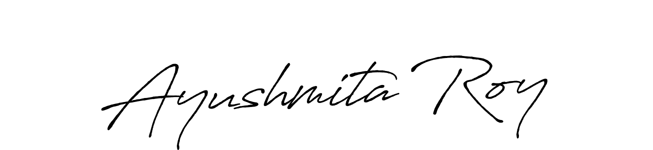 The best way (Antro_Vectra_Bolder) to make a short signature is to pick only two or three words in your name. The name Ayushmita Roy include a total of six letters. For converting this name. Ayushmita Roy signature style 7 images and pictures png