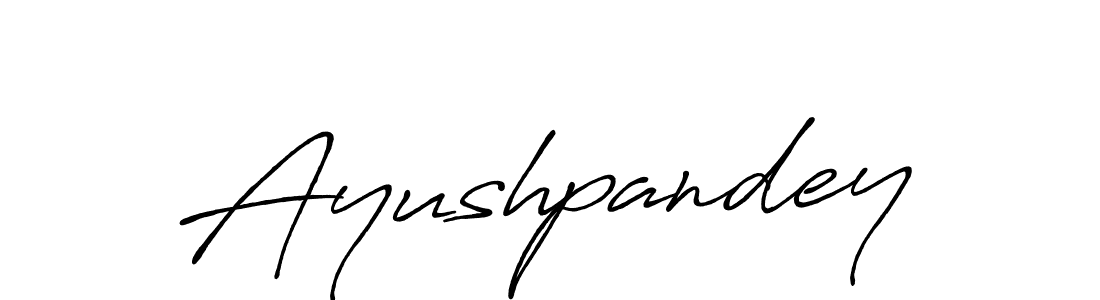 Make a beautiful signature design for name Ayushpandey. With this signature (Antro_Vectra_Bolder) style, you can create a handwritten signature for free. Ayushpandey signature style 7 images and pictures png