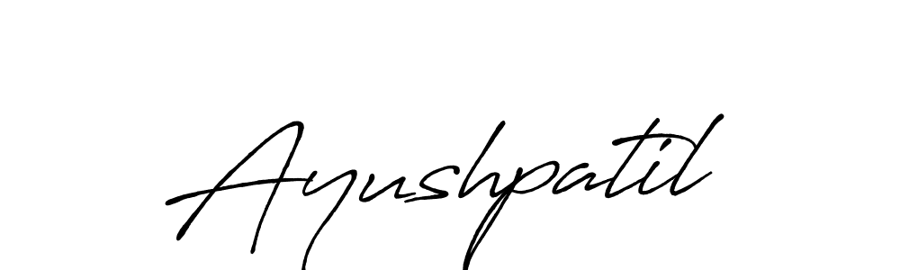 You should practise on your own different ways (Antro_Vectra_Bolder) to write your name (Ayushpatil) in signature. don't let someone else do it for you. Ayushpatil signature style 7 images and pictures png