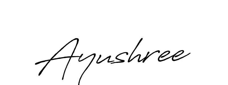 How to make Ayushree name signature. Use Antro_Vectra_Bolder style for creating short signs online. This is the latest handwritten sign. Ayushree signature style 7 images and pictures png