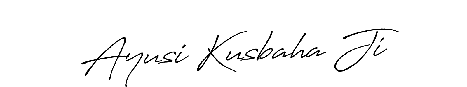 Design your own signature with our free online signature maker. With this signature software, you can create a handwritten (Antro_Vectra_Bolder) signature for name Ayusi Kusbaha Ji. Ayusi Kusbaha Ji signature style 7 images and pictures png