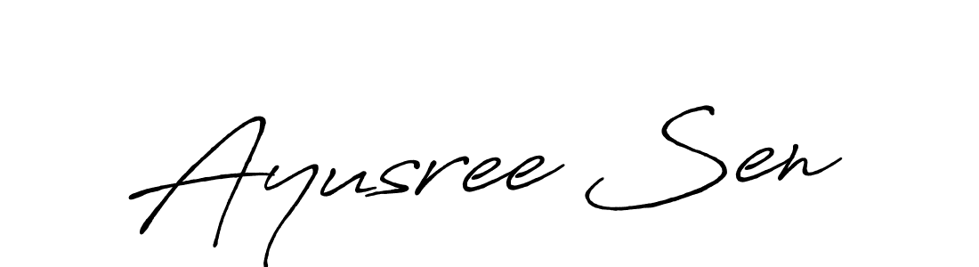 You should practise on your own different ways (Antro_Vectra_Bolder) to write your name (Ayusree Sen) in signature. don't let someone else do it for you. Ayusree Sen signature style 7 images and pictures png