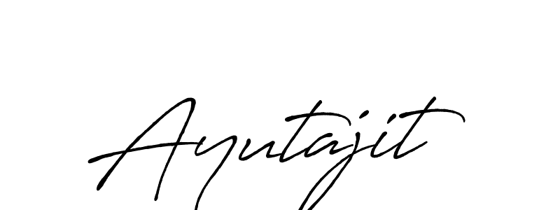 How to make Ayutajit signature? Antro_Vectra_Bolder is a professional autograph style. Create handwritten signature for Ayutajit name. Ayutajit signature style 7 images and pictures png