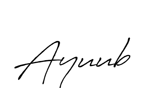 How to make Ayuub signature? Antro_Vectra_Bolder is a professional autograph style. Create handwritten signature for Ayuub name. Ayuub signature style 7 images and pictures png