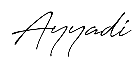 The Antro_Vectra_Bolder handwriting style adds charm and authenticity to name Ayyadi. A wonderful choice for personal thank-you notes. Ayyadi signature style 7 images and pictures png