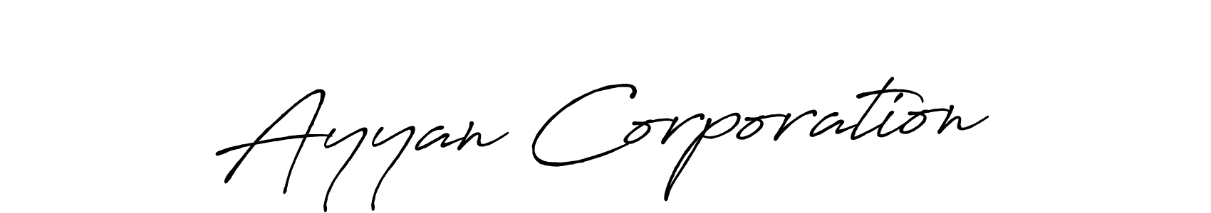 Also You can easily find your signature by using the search form. We will create Ayyan Corporation name handwritten signature images for you free of cost using Antro_Vectra_Bolder sign style. Ayyan Corporation signature style 7 images and pictures png