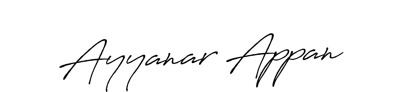 Similarly Antro_Vectra_Bolder is the best handwritten signature design. Signature creator online .You can use it as an online autograph creator for name Ayyanar Appan. Ayyanar Appan signature style 7 images and pictures png