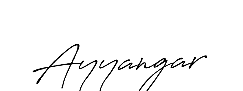 Also we have Ayyangar name is the best signature style. Create professional handwritten signature collection using Antro_Vectra_Bolder autograph style. Ayyangar signature style 7 images and pictures png