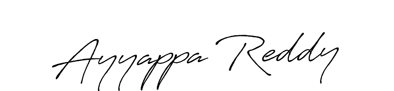 How to make Ayyappa Reddy name signature. Use Antro_Vectra_Bolder style for creating short signs online. This is the latest handwritten sign. Ayyappa Reddy signature style 7 images and pictures png