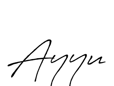 Make a beautiful signature design for name Ayyu. With this signature (Antro_Vectra_Bolder) style, you can create a handwritten signature for free. Ayyu signature style 7 images and pictures png
