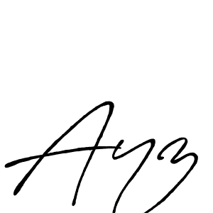 How to make Ayz signature? Antro_Vectra_Bolder is a professional autograph style. Create handwritten signature for Ayz name. Ayz signature style 7 images and pictures png