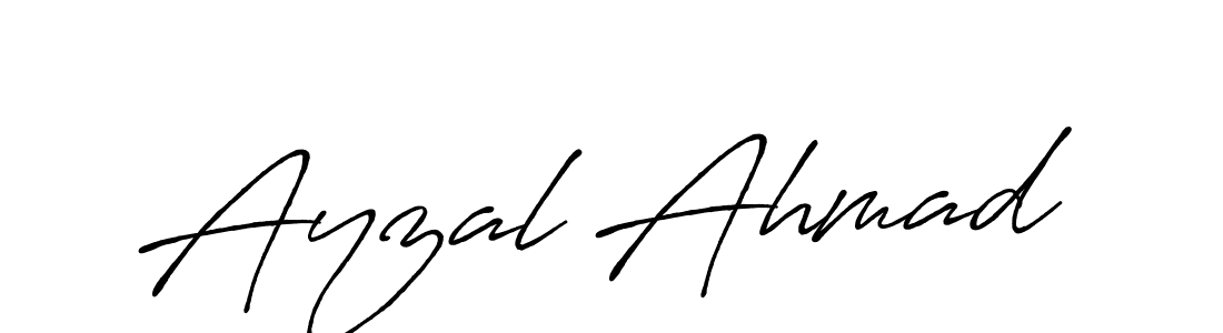 Also we have Ayzal Ahmad name is the best signature style. Create professional handwritten signature collection using Antro_Vectra_Bolder autograph style. Ayzal Ahmad signature style 7 images and pictures png