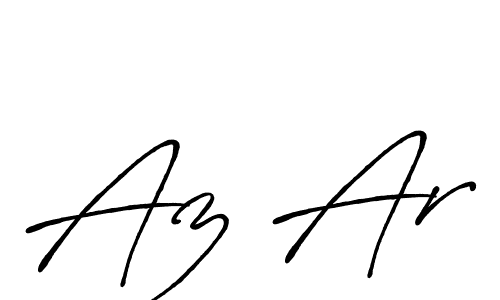 How to make Az Ar name signature. Use Antro_Vectra_Bolder style for creating short signs online. This is the latest handwritten sign. Az Ar signature style 7 images and pictures png