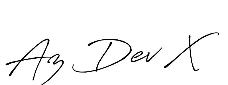 Use a signature maker to create a handwritten signature online. With this signature software, you can design (Antro_Vectra_Bolder) your own signature for name Az Dev X. Az Dev X signature style 7 images and pictures png
