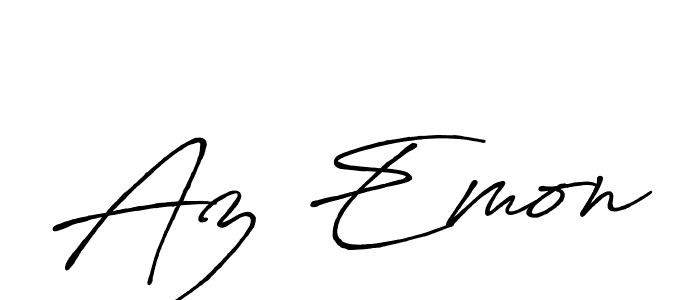How to make Az Emon signature? Antro_Vectra_Bolder is a professional autograph style. Create handwritten signature for Az Emon name. Az Emon signature style 7 images and pictures png