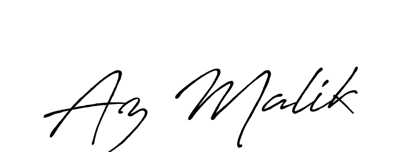 Use a signature maker to create a handwritten signature online. With this signature software, you can design (Antro_Vectra_Bolder) your own signature for name Az Malik. Az Malik signature style 7 images and pictures png