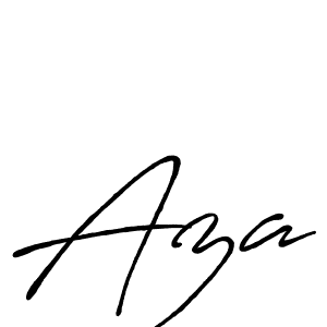 Use a signature maker to create a handwritten signature online. With this signature software, you can design (Antro_Vectra_Bolder) your own signature for name Aza. Aza signature style 7 images and pictures png