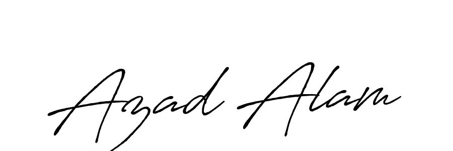 How to make Azad Alam name signature. Use Antro_Vectra_Bolder style for creating short signs online. This is the latest handwritten sign. Azad Alam signature style 7 images and pictures png
