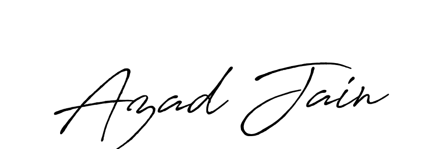 Also You can easily find your signature by using the search form. We will create Azad Jain name handwritten signature images for you free of cost using Antro_Vectra_Bolder sign style. Azad Jain signature style 7 images and pictures png