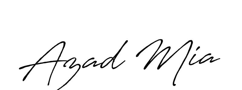 Use a signature maker to create a handwritten signature online. With this signature software, you can design (Antro_Vectra_Bolder) your own signature for name Azad Mia. Azad Mia signature style 7 images and pictures png