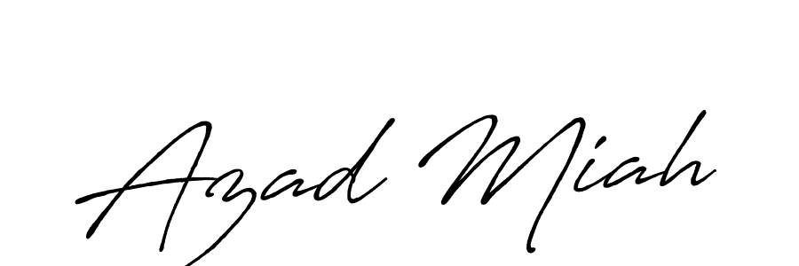 How to make Azad Miah name signature. Use Antro_Vectra_Bolder style for creating short signs online. This is the latest handwritten sign. Azad Miah signature style 7 images and pictures png