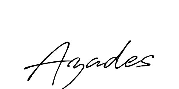 Azades stylish signature style. Best Handwritten Sign (Antro_Vectra_Bolder) for my name. Handwritten Signature Collection Ideas for my name Azades. Azades signature style 7 images and pictures png