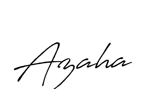 How to make Azaha name signature. Use Antro_Vectra_Bolder style for creating short signs online. This is the latest handwritten sign. Azaha signature style 7 images and pictures png