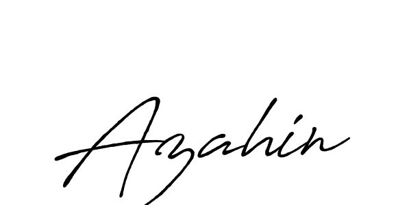 Design your own signature with our free online signature maker. With this signature software, you can create a handwritten (Antro_Vectra_Bolder) signature for name Azahin. Azahin signature style 7 images and pictures png