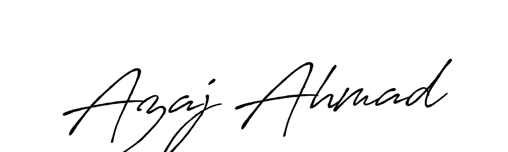 Also You can easily find your signature by using the search form. We will create Azaj Ahmad name handwritten signature images for you free of cost using Antro_Vectra_Bolder sign style. Azaj Ahmad signature style 7 images and pictures png