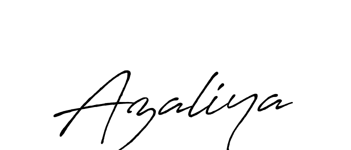 Design your own signature with our free online signature maker. With this signature software, you can create a handwritten (Antro_Vectra_Bolder) signature for name Azaliya. Azaliya signature style 7 images and pictures png
