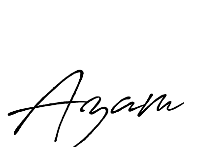 Create a beautiful signature design for name Azam. With this signature (Antro_Vectra_Bolder) fonts, you can make a handwritten signature for free. Azam signature style 7 images and pictures png