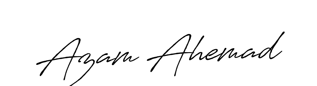 Design your own signature with our free online signature maker. With this signature software, you can create a handwritten (Antro_Vectra_Bolder) signature for name Azam Ahemad. Azam Ahemad signature style 7 images and pictures png