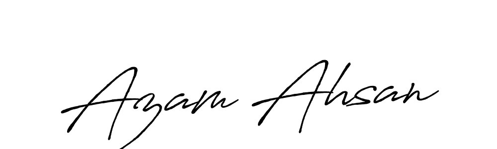 It looks lik you need a new signature style for name Azam Ahsan. Design unique handwritten (Antro_Vectra_Bolder) signature with our free signature maker in just a few clicks. Azam Ahsan signature style 7 images and pictures png