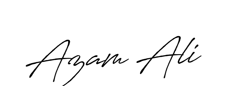 Make a beautiful signature design for name Azam Ali. With this signature (Antro_Vectra_Bolder) style, you can create a handwritten signature for free. Azam Ali signature style 7 images and pictures png