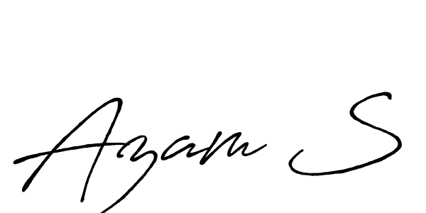 Design your own signature with our free online signature maker. With this signature software, you can create a handwritten (Antro_Vectra_Bolder) signature for name Azam S. Azam S signature style 7 images and pictures png