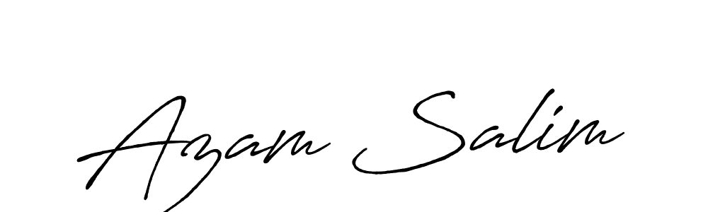 Design your own signature with our free online signature maker. With this signature software, you can create a handwritten (Antro_Vectra_Bolder) signature for name Azam Salim. Azam Salim signature style 7 images and pictures png