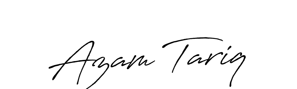 How to make Azam Tariq name signature. Use Antro_Vectra_Bolder style for creating short signs online. This is the latest handwritten sign. Azam Tariq signature style 7 images and pictures png
