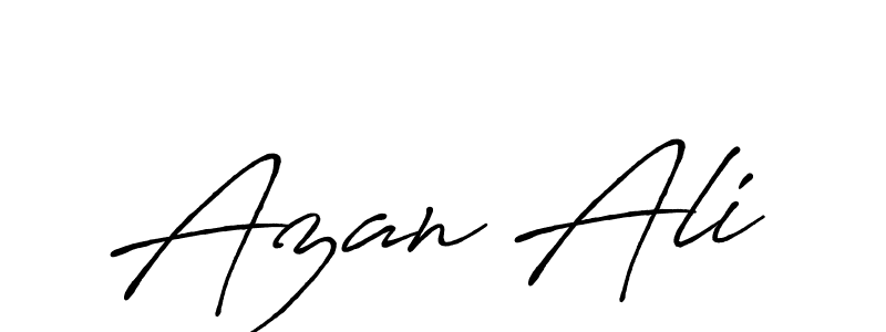 Make a beautiful signature design for name Azan Ali. With this signature (Antro_Vectra_Bolder) style, you can create a handwritten signature for free. Azan Ali signature style 7 images and pictures png